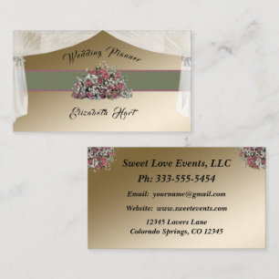 Elegant Roos Wedding Planner Visitekaartje