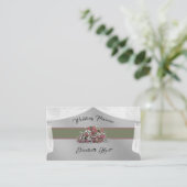 Elegant Roos Wedding Planner Visitekaartje (Staand voorkant)