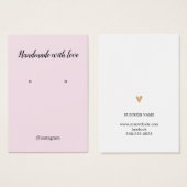 Elegant Roos White Faux Gold Heart Kaart (Voorkant /achterkant)