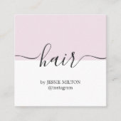 Elegant Roos White Hairdresser Vierkante Visitekaartje (Voorkant)