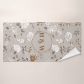 Elegant Roos & wijnpatroon Badhanddoek (Badhanddoek)