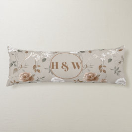 Elegant Roos & wijnpatroon Lichaamskussen