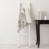 Elegant Roos & wijnpatroon Sherpa Blanket Deken (In situ)