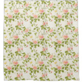 Elegant Roos wijnstok bloeien Douchegordijn (Voorkant)