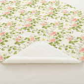 Elegant Roos wijnstok bloeien Sherpa Deken (3/4)