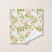 Elegant Roos wijnstok en streep Bad Handdoek (Wasdoekje)