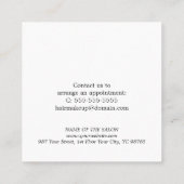 Elegant Roos Wit Faux Goud Hart Salon Coupon (Achterkant)