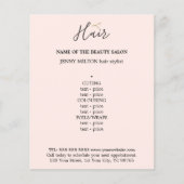 Elegant Roos Wit Gouden Schaar Haar Menu Flye (Voorkant)