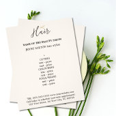 Elegant Roos Wit Gouden Schaar Haar Menu Flye
