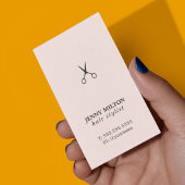 Elegant Roos Wit Zwart Schaar Haar Stylist Visitekaartje