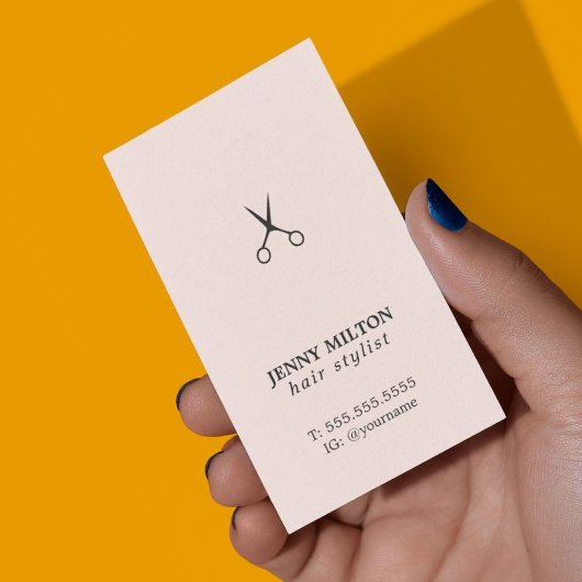 Elegant Roos Wit Zwart Schaar Haar Stylist Visitekaartje