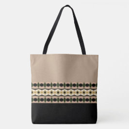 Elegant rooskleurig roze met zwart patroon tote bag