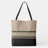 Elegant rooskleurig roze met zwart patroon tote bag (Achterkant)