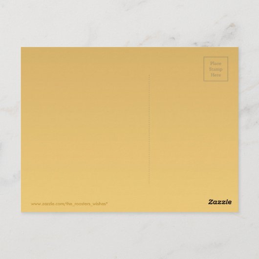 Elegant  Rooster 2017 Briefkaart (Achterkant)