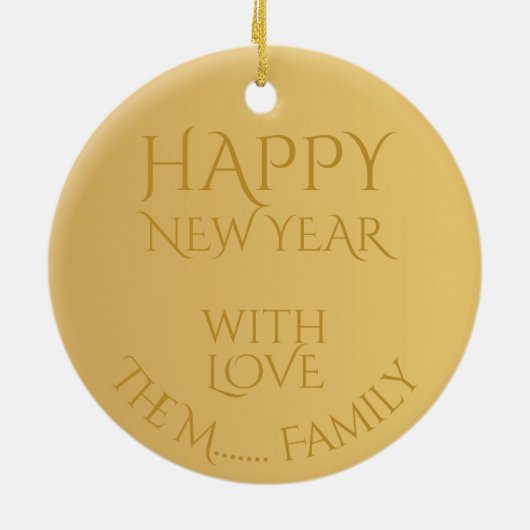 Elegant  Rooster 2017 Monogram O Keramisch Ornament (Achterkant)