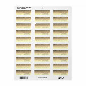 Elegant Rope Hearts, Gold Confetti Address Label (Full Sheet)