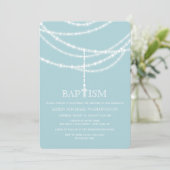 Elegant Rosary Cross Sparkles Baptism Religity Kaart (Staand voorkant)