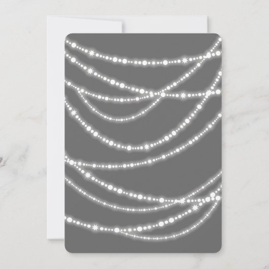 Elegant Rosary Cross Sparkles Christening Invite Kaart (Achterkant)