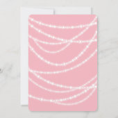 Elegant Rosary Cross Sparkles Christening Invite Kaart (Achterkant)