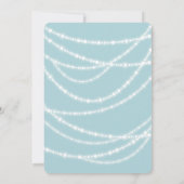 Elegant Rosary Cross Sparkles Christening Invite Kaart (Achterkant)