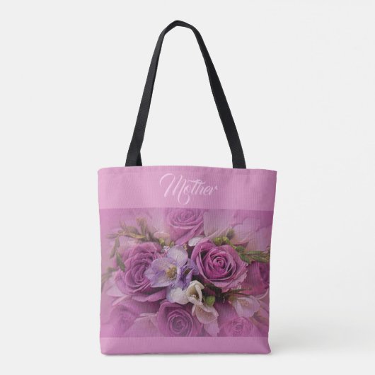 Elegant Rose Bouquet Canvas tas (Achterkant)