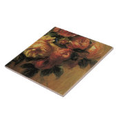 Elegant Rose Bouquet Floral Geel Roze Tegeltje (Zijkant)