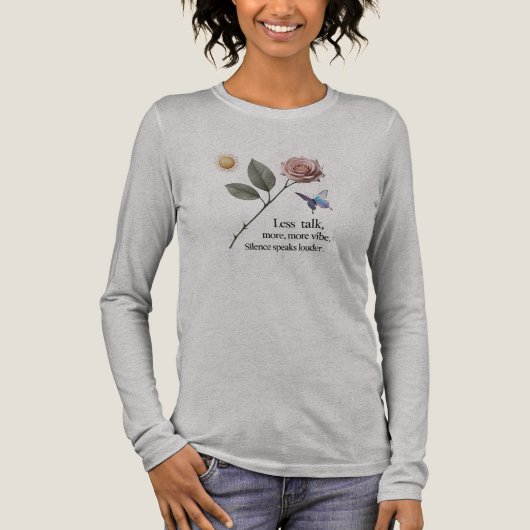 Elegant Rose & Butterfly Design | Women’s  Tri-Blend Shirt (Voorkant)