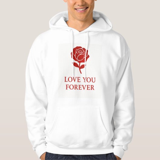 Elegant Rose Emblem Warming Hearts Valentine day Hoodie (Voorkant)