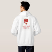 Elegant Rose Emblem Warming Hearts Valentine day Hoodie (Achterkant volledig)
