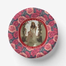 Elegant Rose Floral Birthday Party Papieren Kommen