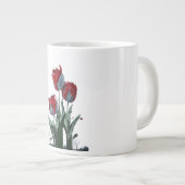 Elegant Rose Flower Mug – Timeless Floral Design Grote Koffiekop (Voorkant rechts)