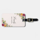 Elegant Rose Flowers Floral Botanical Bagagelabel (Voorkant horizontaal)