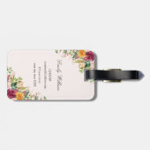 Elegant Rose Flowers Floral Botanical Bagagelabel (Achterkant horizontaal)