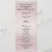 Elegant Rose Glitter - Program Programmakaart (Voorkant)