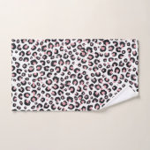 Elegant Rose Gold Black Leopard Pattern Bad Handdoek (Handdoek)