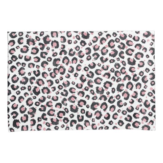 Elegant Rose Gold Black Leopard Pattern Kussensloop (Voorkant-Rechts)