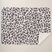 Elegant Rose Gold Black Leopard Pattern Sherpa Deken (Voorkant (horizontaal))