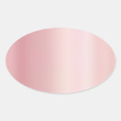 Elegant Rose Gold Blank Template Create Your Own Ovale Sticker (Voorkant)