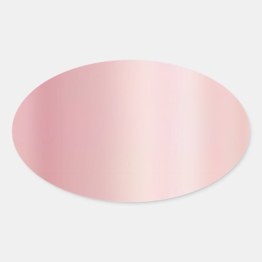 Elegant Rose Gold Blank Template Create Your Own Ovale Sticker (Voorkant)