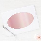 Elegant Rose Gold Blank Template Create Your Own Ovale Sticker (Envelop)