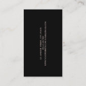 Elegant Rose Gold Diamonds Glitter Whisk Black Visitekaartje (Achterkant)