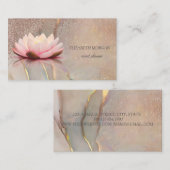  Elegant Rose Gold Diamonds Opal Lotus Visitekaartje (Voorkant / Achterkant)