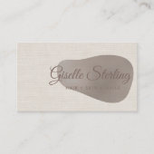 Elegant Rose Gold Foil Abstract Linen Blush  Visitekaartje (Voorkant)