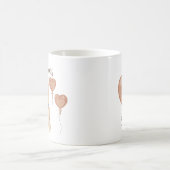 Elegant Rose Gold Forever Yours Teddy Bear Hearts Koffiemok (Center)