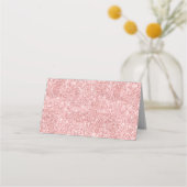 Elegant Rose Gold Glitter Floral  Plaatskaartje (Achterkant)