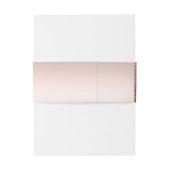 Elegant Rose Gold Glitter Script  Uitnodigingen Wikkel (Achterkant Voorbeeld)