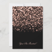 Elegant Rose Gold Midnight Glam Christmas Party Kaart (Achterkant)