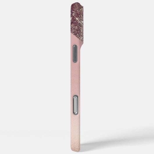Elegant Rose Gold Monogram Case-Mate iPhone Case (Achterkant / Rechts)