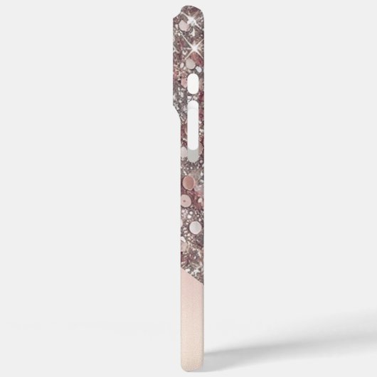 Elegant Rose Gold Monogram Case-Mate iPhone Case (Achterkant / Links)