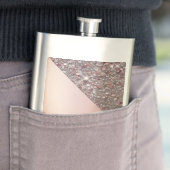 Elegant Rose Gold Monogram Classic Flask Flacon (Voorbeeld)
